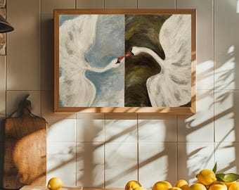 Twin Swans Fine Art Print: Nature Wall Art by Taylor Hammond