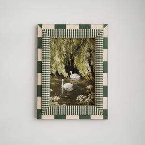 Swans in Willows Fine Art Print: Pond Scene Nature Wall Art image 4