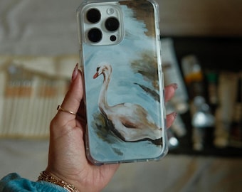 Swans in Mossy Waters iPhone Case | Fine Art by Taylor Hammond