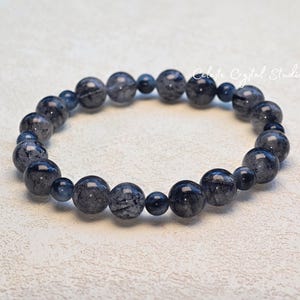 9mm Black Rutilated Quartz Bracelet – Protection & Clarity