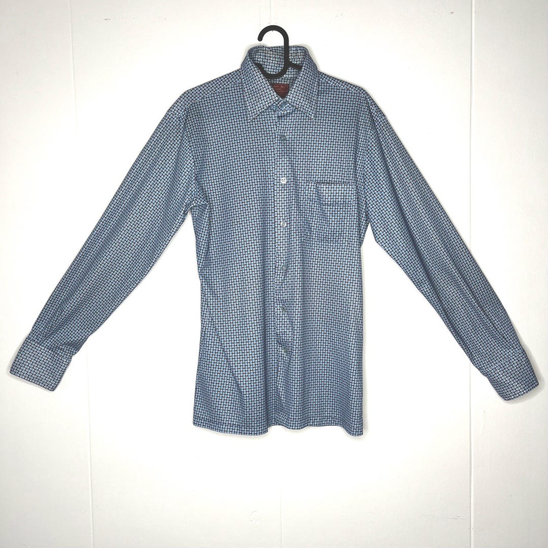 Vintage 1970'S JCPenney short-sleeved sweatshirt, size M, men's cotton blue type Vintage Second Hand