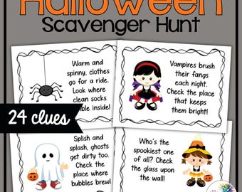 Halloween Scavenger Hunt – Indoor Kids Game (Printable PDF)