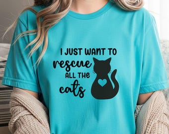 Camiseta de gato rescatado, camiseta de rescate de gatos para amantes de los gatos, regalo para gatitos en adopción, camiseta de rescate de animales, regalo para adopción de gatos, camiseta de adopción de mascotas