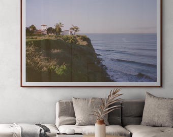 Los Angeles Coast Print, Serene Ocean Photography, Coastal Wall Art, Malibu Landscape Print, Film Beach Decor, Palos Verdes