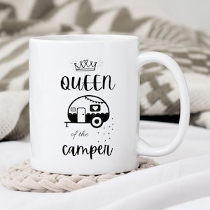 Personalized Queen of the Camper Mug: Caravan Life, Camping Gift