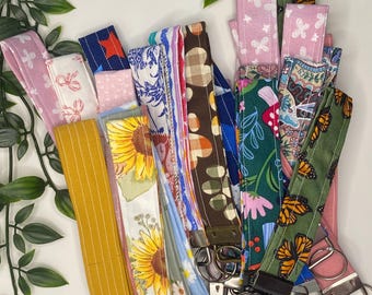Handmade Fabric Keychain Wristlet | Unique Key Fob