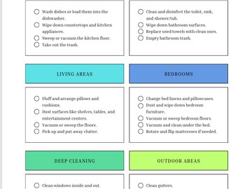 Spring Deep Cleaning Checklist - Etsy