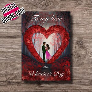 Karte zum Valentinstag für Verlobte Karte zum Valentinstag Karte für Verlobte Karte zum Valentinstag Valentinstag für Kunstliebhaber