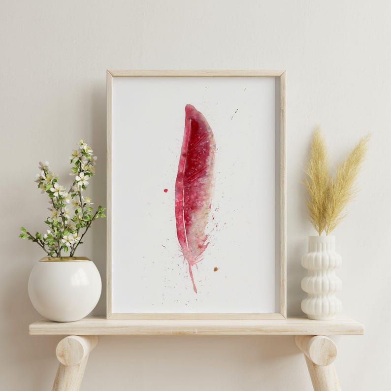 cardinal giclee river feather collection inspired colorado 500 feathers natural interior rustic artwork kitchen decoration gallery boho accent display mountain decor nature beautiful design premium fine piece bedroom modern home farmhouse art quality bird watercolor boulder print living room wall