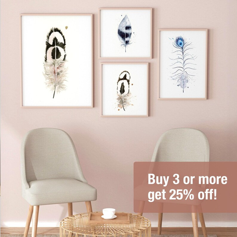 Arrangement of feathers including Feather #265 - Ostrich