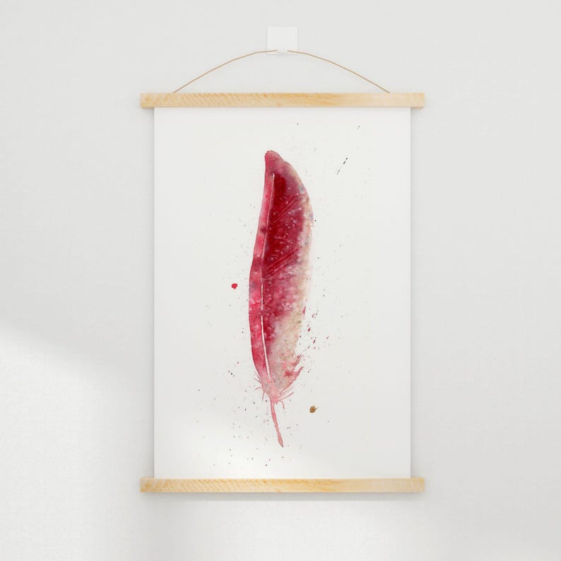 cardinal rustic collection modern interior giclee living room beautiful 500 feathers watercolor accent design artwork display gallery piece fine inspired farmhouse home colorado boho wall quality decoration boulder print natural art feather river premium bird bedroom kitchen decor nature mountain