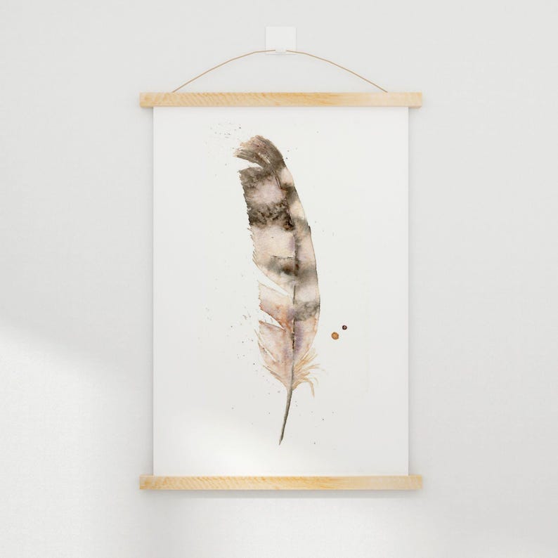 hawk fine gallery living room watercolor accent bedroom inspired beautiful artwork farmhouse rustic river modern display 500 feathers kitchen boulder collection decoration boho interior wall feather art mountain premium nature piece design natural quality bird giclee print home decor colorado