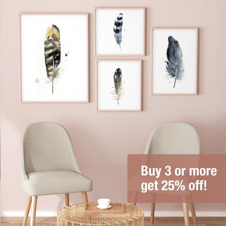 Arrangement of feathers including Feather #45 - Pheasant
