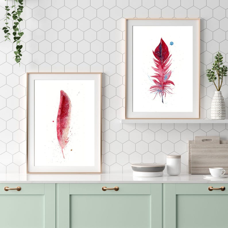 cardinal modern kitchen 500 feathers natural gallery accent art mountain piece bedroom decor collection river display living room wall quality bird colorado rustic nature interior farmhouse giclee design boho premium print beautiful feather fine watercolor boulder home artwork inspired decoration