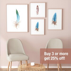 Arrangement of feathers including Feather #194 - Blue Jay