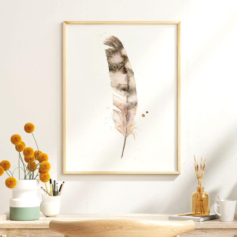 hawk watercolor rustic collection river bird nature decoration giclee natural premium inspired decor home kitchen interior artwork art farmhouse quality living room colorado display bedroom 500 feathers gallery accent wall mountain design boulder beautiful modern boho piece feather print fine