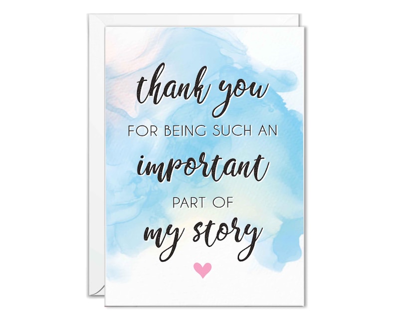 Appreciation Thank You Card: for Being Part of My Story, for Teacher ...