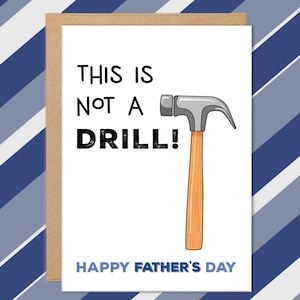 Blague à papa, carte de fête des pères, cartes pour mari, carte drôle pour papa de sa fille, cadeaux de fête des pères de son fils, carte de jeu de mots, père bricoleur
