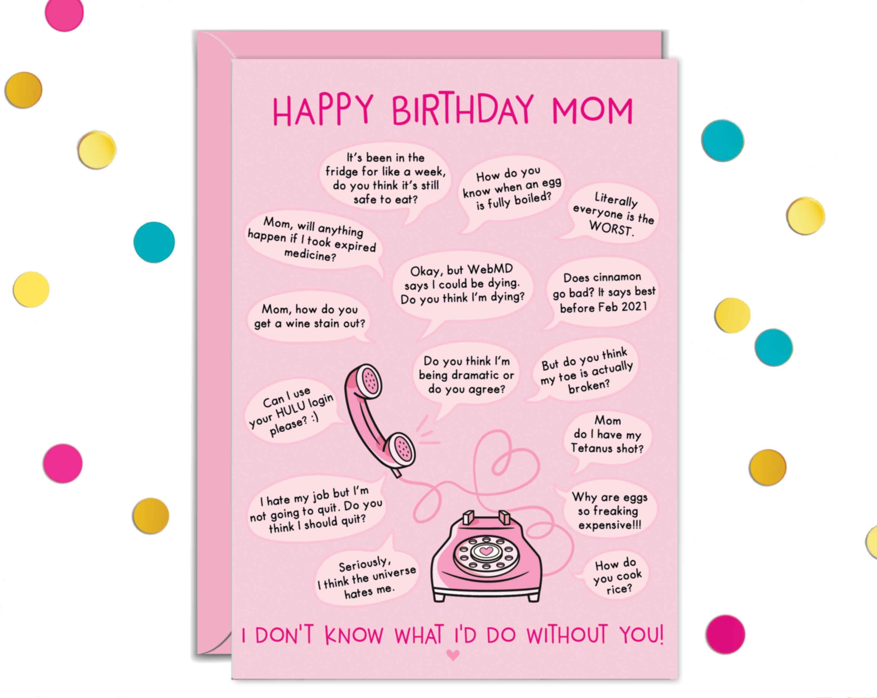 Stuff4 Funny Birthday Cards For Mom - Make Me Smile - Joke Happy Birthday Card For Mom From - View #5