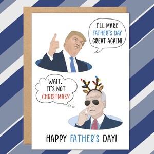 Cartão de Dia dos Pais de Trump, Cartões Engraçados para Pai, Cartão Engraçado para Marido, Cartão de Dia dos Pais da Esposa, Biden, Presentes para Pai, Melhores Presentes para Pai