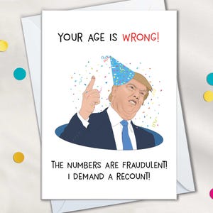 Tarjetas de cumpleaños divertidas de Trump para papá, tarjetas divertidas para hombres, tarjeta de cumpleaños divertida para el esposo, tarjeta de Trump para mamá, regalo, 40, 50, 60