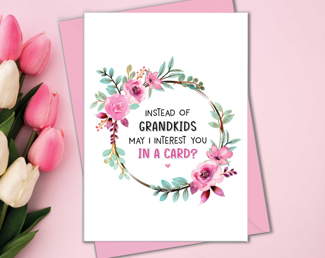 Funny Birthday Card for Mom or Dad: Instead of Grandkids - Etsy