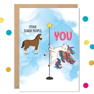 Sober Anniversary Cards, 1 Year Sober Card, Sobriety Gifts, Congratulations, Soberversary, AA Steps Congrats Gift Blue background