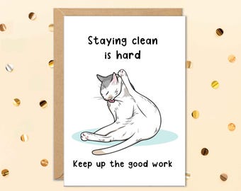 Sobriety Anniversary Card: AA Recovery Gift, Encouragement Congrats