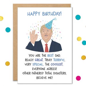 Trump Dad Karte, Geburtstagskarten für Papa, besten Papa Karten, lustige Karte für Papa, Karten für Ehemann, personalisierte Karte, besten Papa Geschenke, vom Sohn
