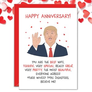 トランプの記念日カード、妻への面白いカード、妻への記念日カード、妻へのパーソナライズされたカード、妻への最高の贈り物、妻への贈り物