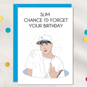 Tarjetas de cumpleaños divertidas para hermano, tarjeta de cumpleaños de rap hip hop para hombres, tarjetas de música pop para amigos, tarjeta de cumpleaños con pocas posibilidades de olvidarme.
