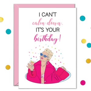 Biglietti di auguri per la migliore amica, "Non riesco a calmarmi, è il tuo compleanno", biglietti per lei, regali femminili per la migliore amica, biglietti estetici discreti