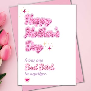 Tarjetas divertidas del Día de la Madre para tu mejor amiga, tarjeta del Día de la Madre para una hermana primeriza, tarjeta genial para tu mejor amiga, de una mala experiencia a otra.