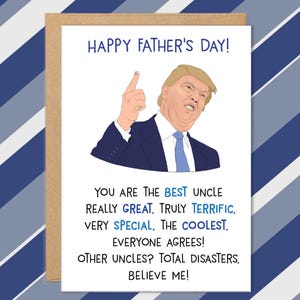Oom Vaderdagkaart, troefkaart, grappige kaart voor oom, Vaderdag oomkaarten, gepersonaliseerde kaart, beste oomcadeaus, cadeau voor oom