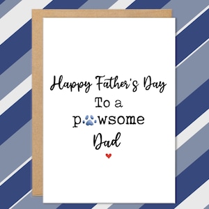 Biglietto per la festa del papà dal cane, Tanti auguri per la festa del papà a un papà fantastico, Da un animale domestico, Regali per papà con un cane, Idee regalo per la festa del papà, Gioco di parole, Festa del papà, Da un gatto