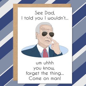 Cartes Biden pour la fête des pères, carte drôle de fête des pères, cartes drôles pour papa, de son fils, cartes beau-père, cadeaux pour papa, oncle, parrain, grand-père