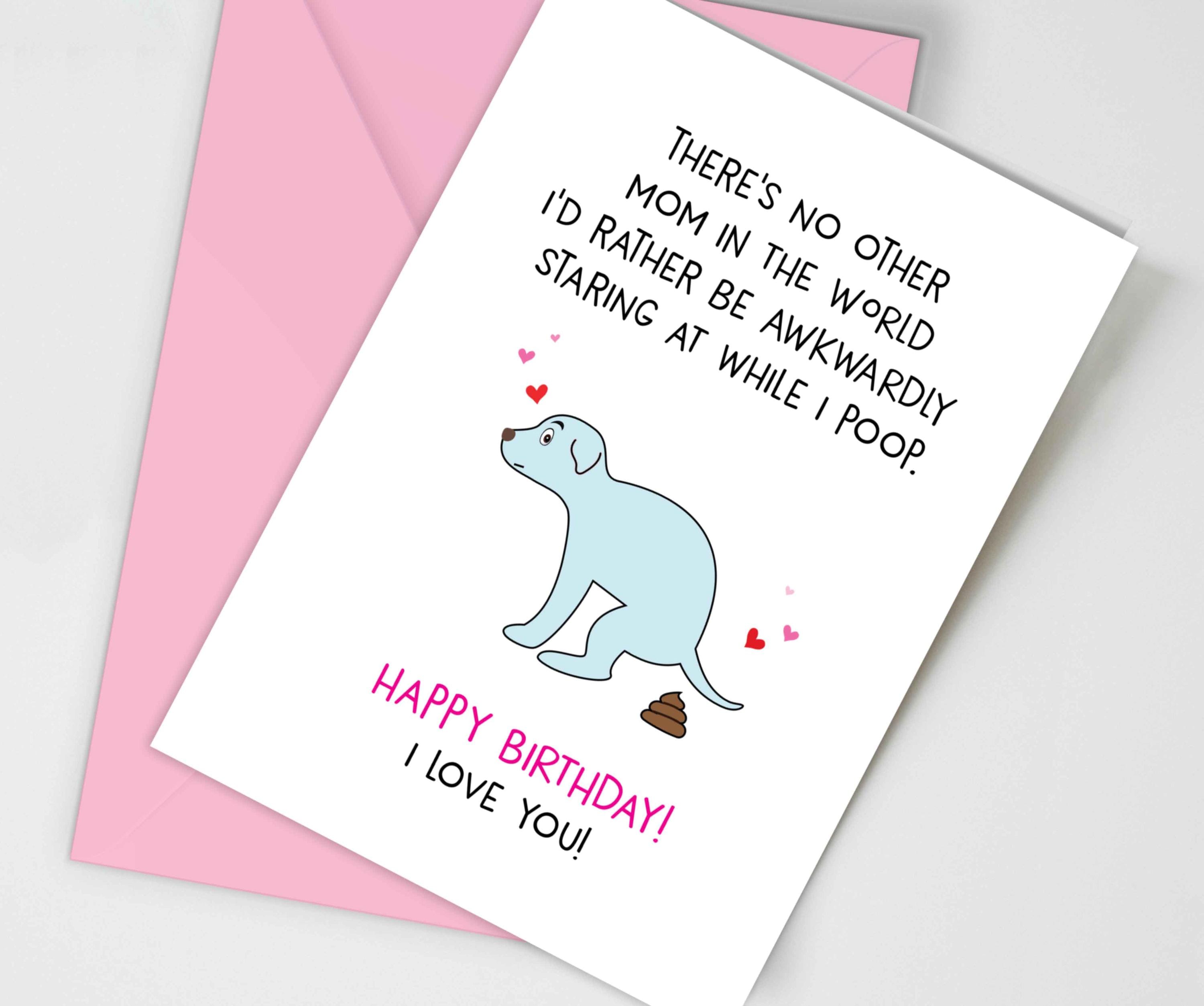 Funny Dog Mom Birthday Cards From Dogs, Card From Puppy - Etsy