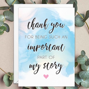 Appreciation Thank You Card: for Being Part of My Story, for Teacher ...