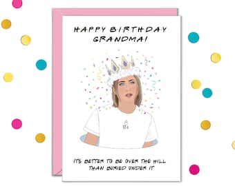 Friends Birthday Cards, Rachel Card, Funny Birthday, Cards for Women, Happy Birthday, Grandma, Birthday Gifts, for Sister, Friend, Humor