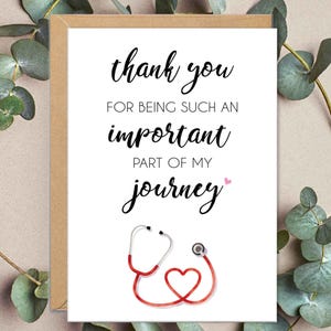 Thank You Card for Doctor, Nurse Thank You Gifts, IVF, OBGYN, Surgeon, Appreciation Cards, Midwife, ER, Medical Team