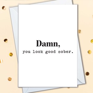 Cartes de félicitations sobres, cartes de sobriété d'un an amusantes, cartes de visite sobres, cartes de vœux sobres, cadeaux de congratulations Soberversary AA