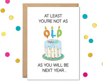 Funny Birthday Cards For Brother,  Sarcastic, Rude, Humor Card for Friend, Gifts For Sister, Gift for Brother