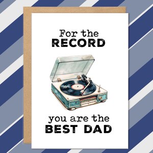 Meilleures cartes papa, cartes pour la fête des pères, jeux de mots pour papa, carte disque vinyle musique, cadeaux meilleurs papa, cartes pour mari, cartes pour fils, beau-père