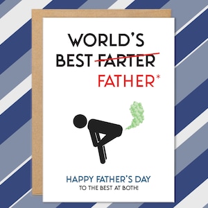 Grappige vaderdagkaarten, beste farter-kaart, grappige kaarten voor vader, cadeaus van zoon, van dochter, humor, scheten laten, scheet, grapcadeaus voor papa