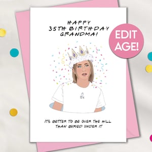 Cartões de aniversário engraçados para mulheres, cartão de feliz aniversário para a vovó Rachel para ela, cartão melhor ser mais velho do que menos para irmã ou amiga