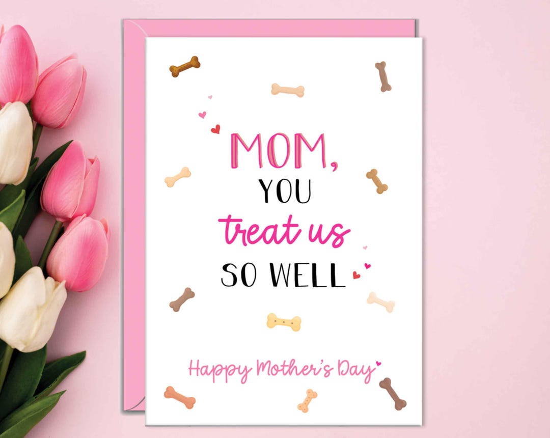 Dog Mom Mother's Day Cards, Dog Mothers Day Gifts, Best Mom, Card From ...