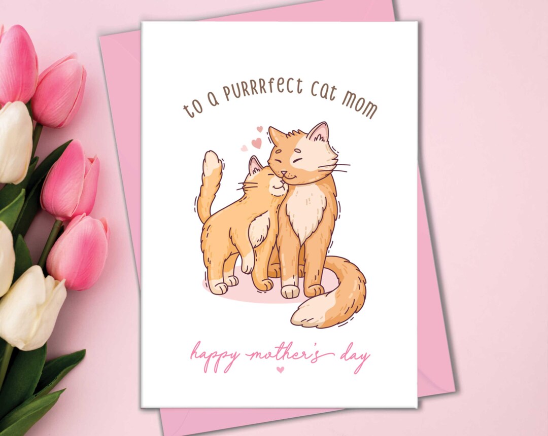 Best Cat Mom Cards, Fur Mom Mother's Day Card From the Cats, for Cat ...