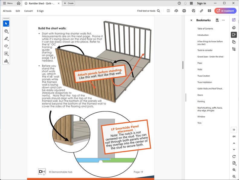 shed plans walls