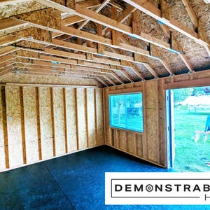 inside of the finished shed