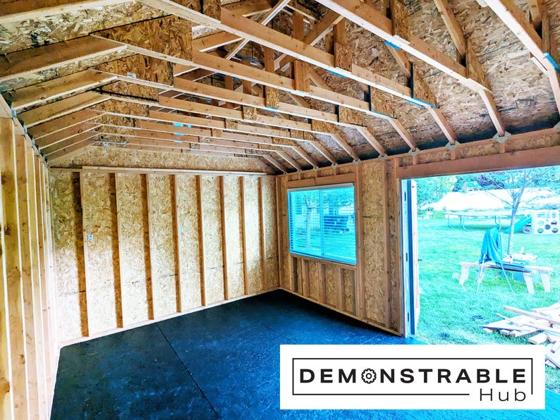 inside of the finished shed